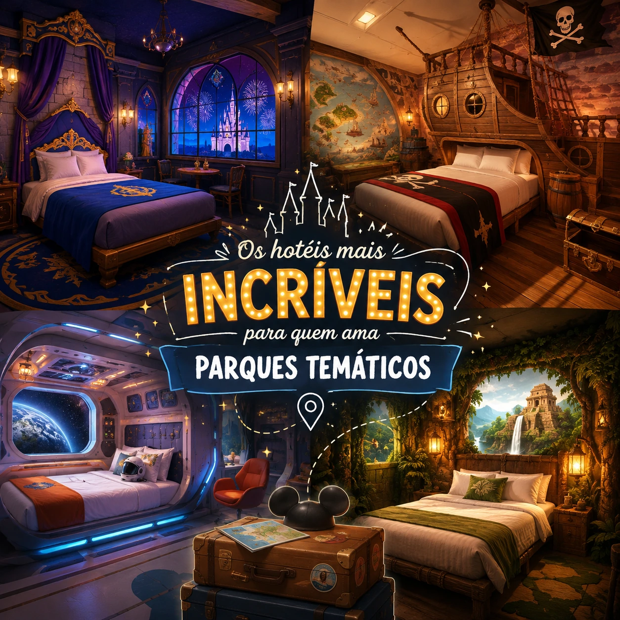 Os hotéis mais incríveis para quem ama parques temáticos